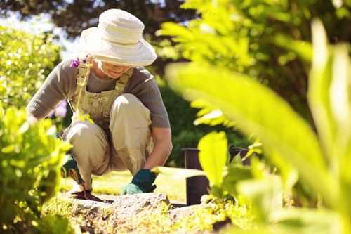 Gardeners following safe site procedures